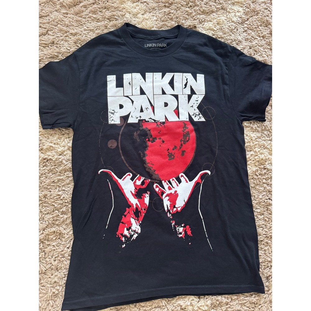 Linkin Park World Tour 2014 Graphic T-Shirt Black Mens Small Band Tee S